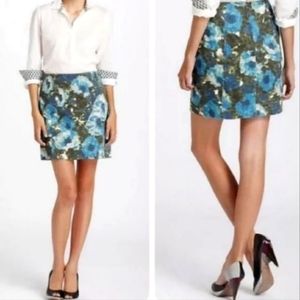 Anthropologie Postmark Calabria Floral Corduroy Skirt Size US 6